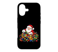 Custodia per iPhone 17 Babbo Natale in mattoncini per costruire maestri edifici