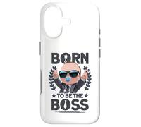 Custodia per iPhone 17 Baby Boss «Nato per essere il capo» come un capo Kids