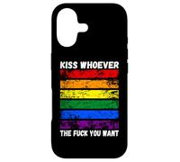 Custodia per iPhone 17 bacia chi vuoi Bandiera arcobaleno LGBTQI