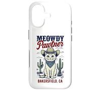 Custodia per iPhone 17 Bakersfield CA USA Divertente disegno a forma di gatto Meowdy Pawtner