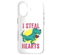 Custodia per iPhone 17 Bambini I Steal Hearts Ragazzi Trex Dino San Valentino Bambino