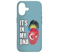 Custodia per iPhone 17 Bandiera del DNA del patrimonio turco e antiguan