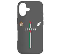 Custodia per iPhone 17 Bandiera della Giordania, Silhouette mappa di Jordan, Stemma