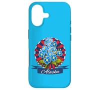 Custodia per iPhone 17 Bandiera dell'Alaska Alpine Forget Me Not Patriotic Proud Alaska USA