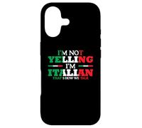 Custodia per iPhone 17 Bandiera inglese "I'm Not Yelling I'm Italian Funny Strong