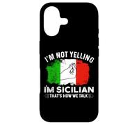 Custodia per iPhone 17 Bandiera Italia Non sto urlando Sono Siciliano Ecco come parliamo