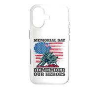 Custodia per iPhone 17 Bandiera USA Memorial Day Remember Our Heroes
