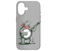 Custodia per iPhone 17 Banjo Playing Turtle Retro Animal Bluegrass Terrapin