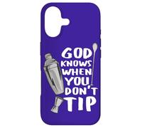 Custodia per iPhone 17 Bar Work God Knows When You Don't Tip Citazione divertente Barman