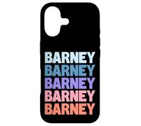 Custodia per iPhone 17 Barney Funny Modern Repetitive Text Design First Name Barney