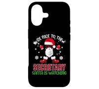 Custodia per iPhone 17 Be Nice To The Secretary Santa Is Watching Christmas Xmas