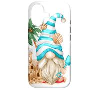 Custodia per iPhone 17 Beach Lover With Flip Flops And Sand Castle Funny Gnome