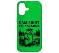 Custodia per iPhone 17 Beaver Pun Joke Grafica Vintage Animale Umorismo Impressionante