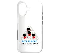 Custodia per iPhone 17 Beer Is Here Let's Pong Girls (Slogan divertente per bere una festa)
