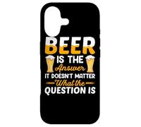 Custodia per iPhone 17 Beer Is The Answer It Doesn't Matter Drinking Beer Lover
