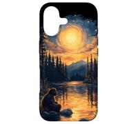 Custodia per iPhone 17 Bigfoot Notte Stellata Foresta Sasquatch Van Gogh Art