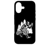 Custodia per iPhone 17 Bigfoot Riding Bicycle Vintage Mountain Biking Bigfoot Biker