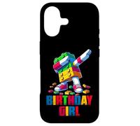 Custodia per iPhone 17 Birthday Girl Dabbing Master Builder Blocks Bricks B Day