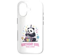 Custodia per iPhone 17 Birthday Girl Design Panda Cupcake Esprimi un desiderio