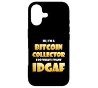 Custodia per iPhone 17 Bitcoin Collector Costume IDGAF Meme BTC Mining Gear Bitcoin