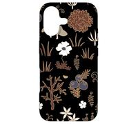 Custodia per iPhone 17 Black and Brown Cottagecore Mushroom Fall Nature Moss