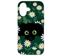 Custodia per iPhone 17 Black Daisy Field Floral Groovy Flowers