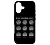 Custodia per iPhone 17 Black Rain Frog Moods, Grumpy Black Desert Rain Rana
