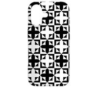 Custodia per iPhone 17 Black-White Rectangle Cross Monochrome Optical Pattern