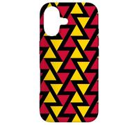 Custodia per iPhone 17 Black Yellow Red Belgium Tricolor Triangle Zigzag Pattern
