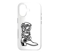 Custodia per iPhone 17 Blame It All On My Roots Country Boot Nero