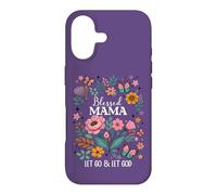 Custodia per iPhone 17 Blessed Mama Floral Christian Butterfly Let Go and Let God