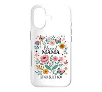 Custodia per iPhone 17 Blessed Mama Floral Christian Butterfly Let Go and Let God