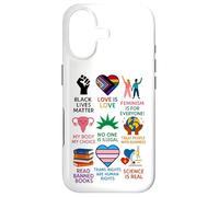 Custodia per iPhone 17 BLM Human Rights Feminism Trans Science Books LGBTQ Kindness
