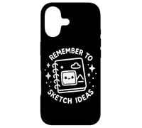 Custodia per iPhone 17 Blocco da disegno divertente con scritta "Remember to Sketch Ideas"