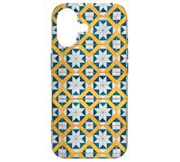 Custodia per iPhone 17 Blu Bianco Giallo Portogallo Lisbona Tile Pattern