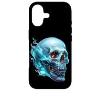 Custodia per iPhone 17 Blue Ghost Skull Face Graphic For Women And Men Halloween