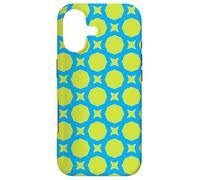 Custodia per iPhone 17 Blue Green Angle Rectangle Star Memphis 1080s Pattern