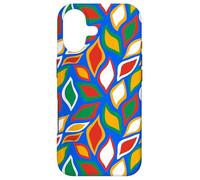 Custodia per iPhone 17 Blue Red Green Yellow White Leaf Petal Plant Pattern