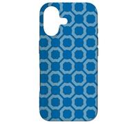 Custodia per iPhone 17 Blue Round Hexagon Ring Circle Modern Geometric Pattern