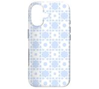 Custodia per iPhone 17 Blue Square Star Cross Snowflakes Geometric Pattern