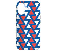 Custodia per iPhone 17 Blue White Red France Triangle Zigzag Line French Pattern