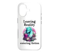 Custodia per iPhone 17 Bookish Fantasy Book Dragon Leaving Reality Entering Fiction