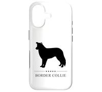 Custodia per iPhone 17 Border Collie Nero Silhouette
