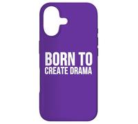 Custodia per iPhone 17 Born to Create Drama Funny Citazione Sarcasmo Umorismo