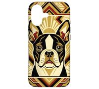 Custodia per iPhone 17 Boston Terrier Art Deco stile retrò cane design