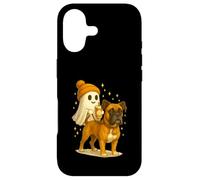 Custodia per iPhone 17 Boxer Halloween Ghost Walking Boxer Dog