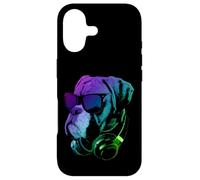 Custodia per iPhone 17 Boxer tedesco con cuffie da DJ e occhiali da sole
