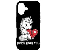 Custodia per iPhone 17 Broken Hearts Club Unicorno Carino Cuore spezzato Emo