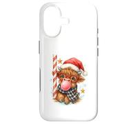 Custodia per iPhone 17 Bubble Blowing Highland Cow Christmas Cute Holiday