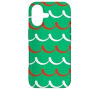 Custodia per iPhone 17 Bulgarian Green Crimson Red Arc Half-Circle Wave Pattern